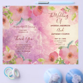 Aardige en elegante waterverf bloemenvouw flyer (Enkel)