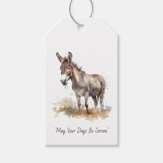 Aardige Ezel Sereniteit, op maat Cadeaulabel (Voorkant)