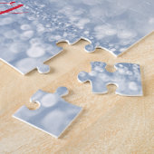 Aardige Familie Flamingo's Kerstman Hoed Legpuzzel (Zijkant)