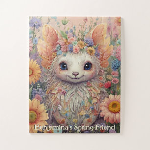 Aardige Fantasie Lente Vriend - Pastel Bloemen Legpuzzel
