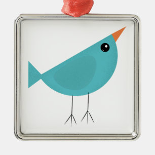 Aardige Fantasievolle Vogel Natuur Kunst Metalen Ornament
