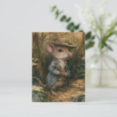 Aardige Fantasy Muis Briefkaart (Staand voorkant)