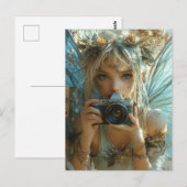 Aardige fee met een camera briefkaart (Voorkant / Achterkant)