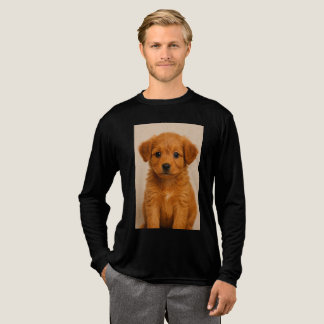 Aardige Fluffy Hondengezicht | Cute Dog Lover T-Sh Tri-Blend Shirt