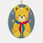 Aardige Gele Teddybeer Keramisch Ornament (Rechts)