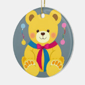 Aardige Gele Teddybeer Keramisch Ornament (Links)