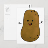 Aardige Gelukkige Aardappel Briefkaart (Voorkant / Achterkant)