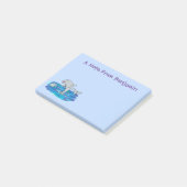 Aardige gelukkige dolfijnen cartoonillustratie post-it® notes (Schuin)