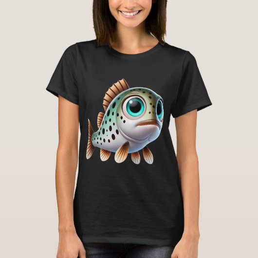 Aardige gespikkelde tromforel t-shirt (Voorkant)
