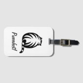 Aardige gestreepte kat gepersonaliseerde reistas l bagagelabel (Voorkant (horizontaal))