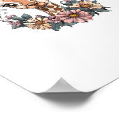 Aardige Giraffe Omringd Door Bloemen _6 Poster (Hoek)