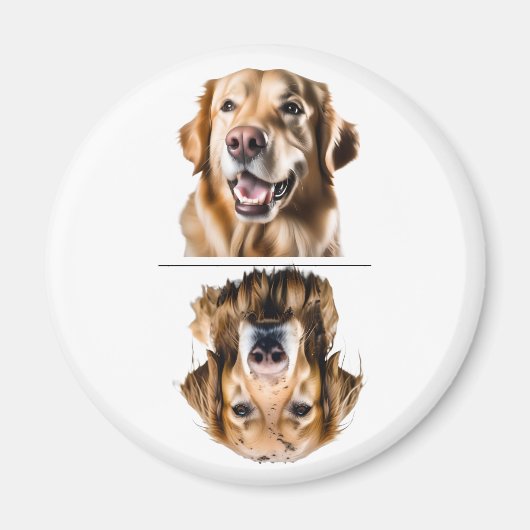 Aardige Golden Retriever Afwasmachine Magneet (Voorkant)