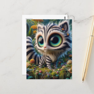 Aardige Grote Oog Kitty Briefkaart