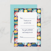 Aardige Haaiensoorten In te vullen Bedankkaart (Voorkant / Achterkant)