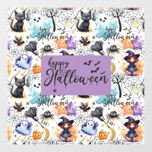 Aardige Halloween Raam Sticker (Vel)