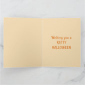 Aardige Halloween-rat en pompoen op maat Kaart (Binnen)