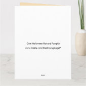 Aardige Halloween-rat en pompoen op maat Kaart (Achterkant)