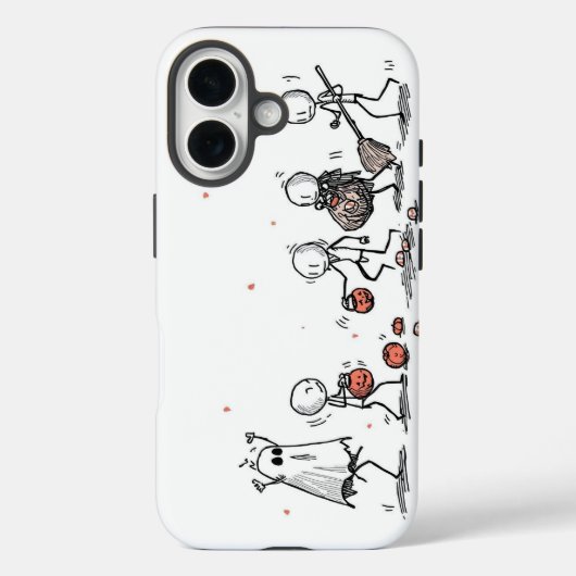 Aardige Halloween-stokfiguur scène Case-Mate iPhone Case (Achterkant)