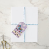 Aardige Hartjes Schommelpaard Cadeau Label Cadeaulabel (Met Touw)