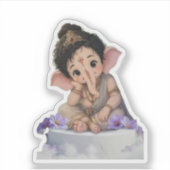 Aardige Heer Ganesha Esthetische Vinyl Sticker (Voorkant)