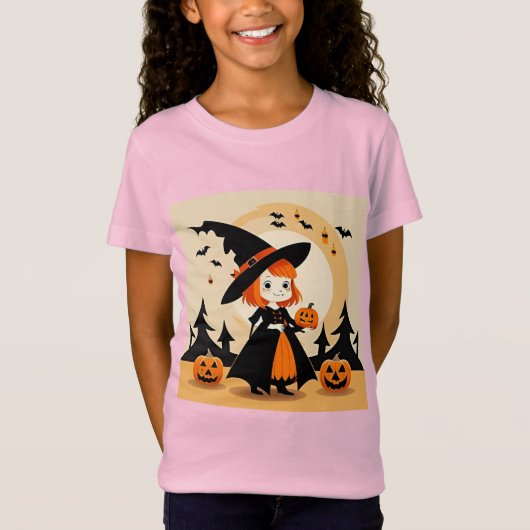 Aardige Heks met Pompoen T-shirt (Voorkant)
