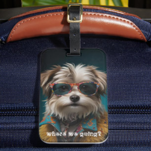 Aardige Hond Foto Bagagelabel