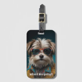 Aardige Hond Foto Bagagelabel (Voorkant (verticaal))