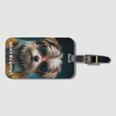 Aardige Hond Foto Bagagelabel (Voorkant (horizontaal))