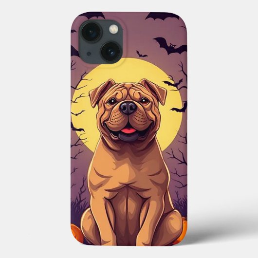 Aardige hond in Halloween scène met pompoenen Case-Mate iPhone Case (Achterkant)