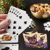 Aardige hond in Halloween scène Pokerkaarten (Insitu)