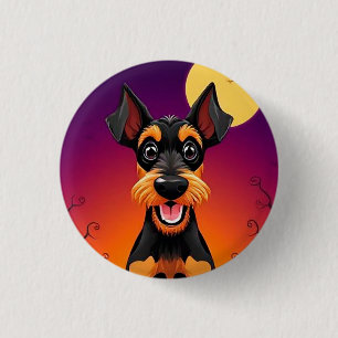 Aardige hond in Halloween scène Ronde Button 3,2 Cm