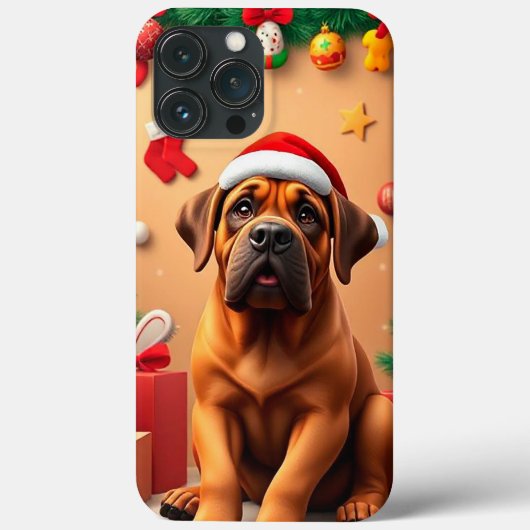 Aardige hond met kerstmuts Case-Mate iPhone case (Achterkant)