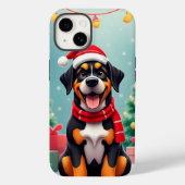 Aardige hond met kerstmuts Case-Mate iPhone case (Achterkant)