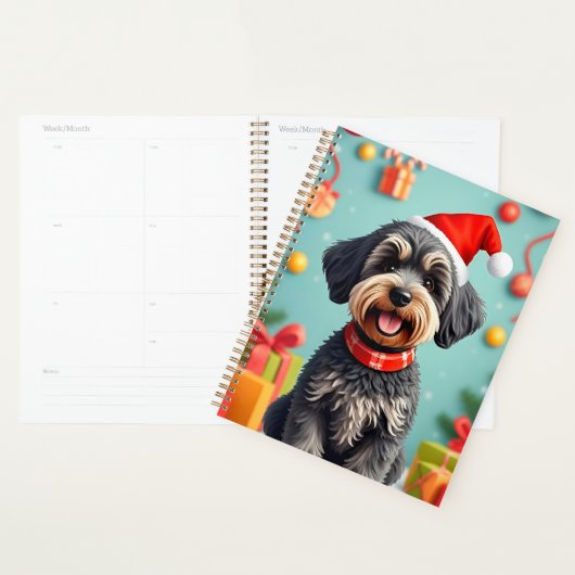 Aardige hond met kerstmuts planner (Display)
