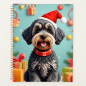 Aardige hond met kerstmuts planner (Voorkant)
