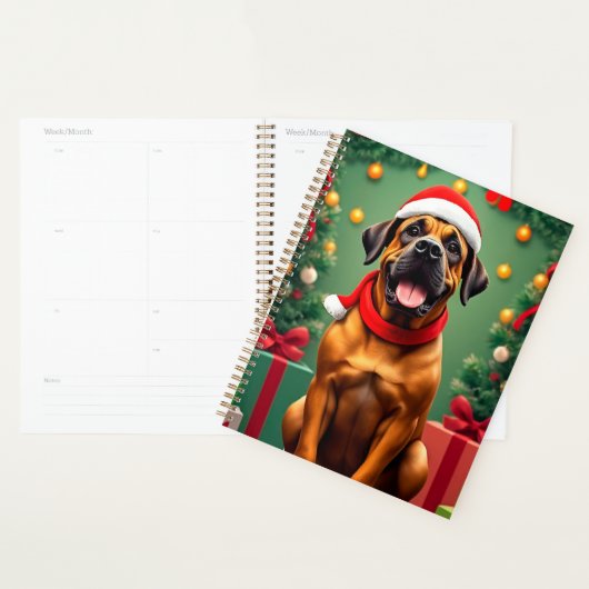 Aardige hond met kerstmuts planner (Display)