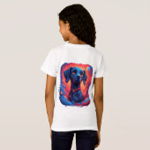 Aardige Hondenportret T-shirt (Achterkant volledig)