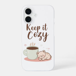 Aardige "Hou het knus" wintergraphic iPhone 16 Hoesje