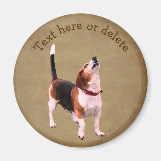 Aardige Huilende Beagle Persoonlijk Magneet (Voorkant)