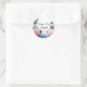 Aardige Hydrangea Dankbaarheidssticker Ronde Sticker (Tas)