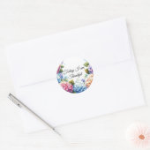 Aardige Hydrangea Dankbaarheidssticker Ronde Sticker (Envelop)