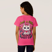 Aardige Illustratie van Witte Kitten T-shirt (Achterkant volledig)
