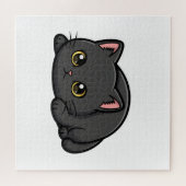 Aardige Illustratie van Zwarte Kat Legpuzzel (Horizontaal)