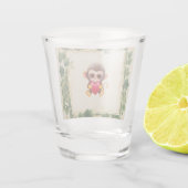 Aardige Jungle Valentijn Aap Shot Glas (Achterkant)