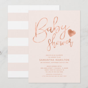 Aardige kalligrafie meisje baby shower kaart