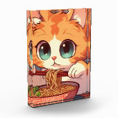 Aardige kat die Ramen eet Fotoblokken (Links)