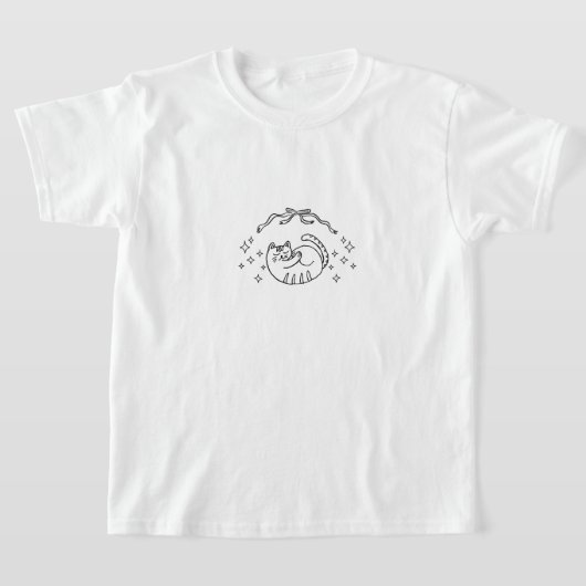 Aardige Kat Kind T-shirt (Laagn)