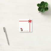 Aardige kat met kerstmanhoed, rode strik - geperso post-it® notes (Kantoor)