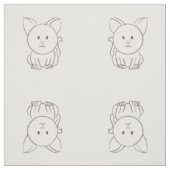 Aardige kat schets stof (Swatch)
