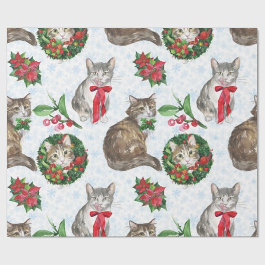 Aardige Kattenkrans Cadeaupapier (Vlak)